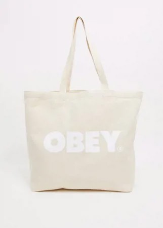 Белая сумка-тоут с логотипом Obey-Белый