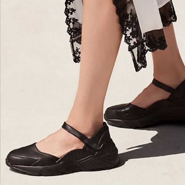 Кеды Jeffrey Campbell Maryjane Module Sneaker Shoe Black Leather Comfort Strap 8 НОВИНКА