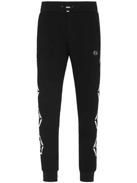 Philipp Plein спортивные брюки с монограммой, черный
