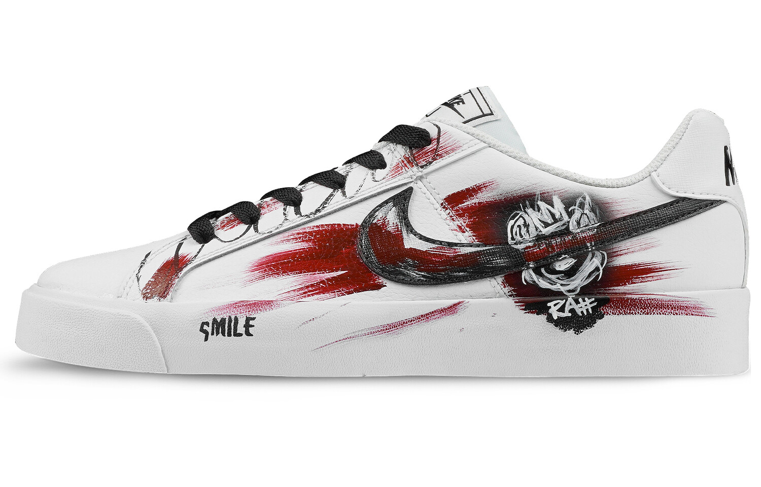 Кроссовки Nike Court Royale Skateboarding Shoes Unisex Low-top Red, белый/красный