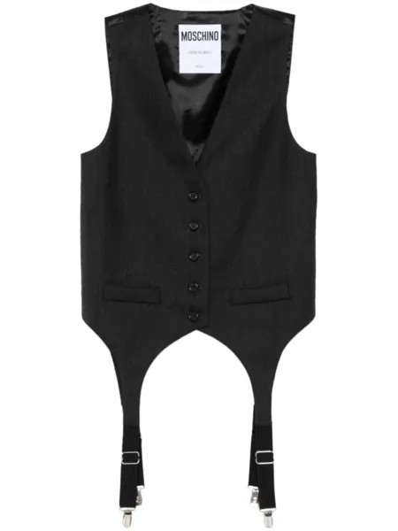 Moschino жилет из вирджинской шерсти, черный