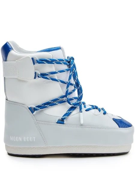 Moon Boot ботинки на шнуровке, белый