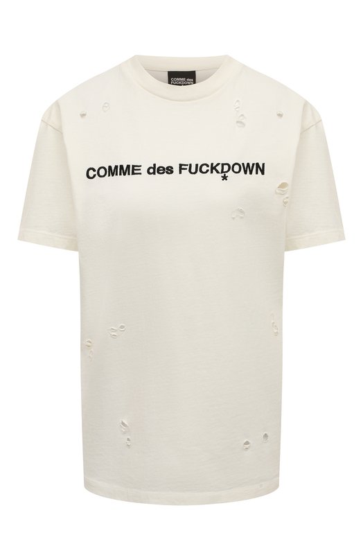 Хлопковая футболка Comme des Fuckdown