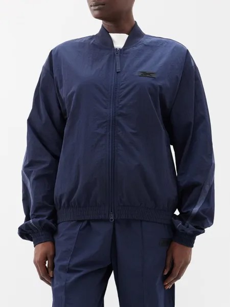 Спортивная куртка из нейлона с мятыми вставками Reebok, синий