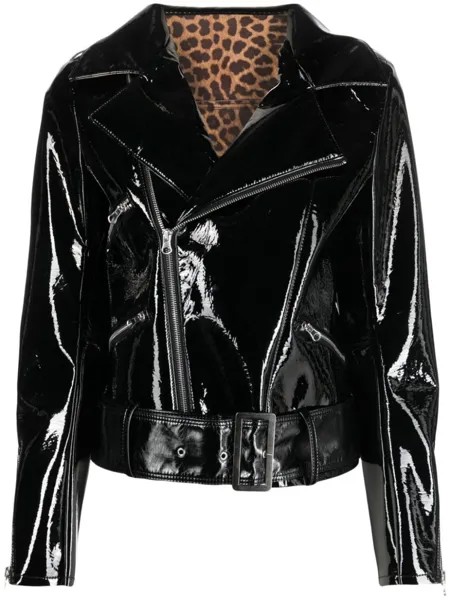 Philipp Plein глянцевая куртка из искусственной кожи, черный