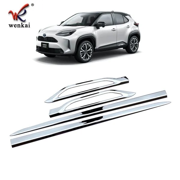 Защитная Накладка для Toyota Yaris Cross 2020, 2021, боковая накладка, АБС-пластик, хром, 4 шт./компл.