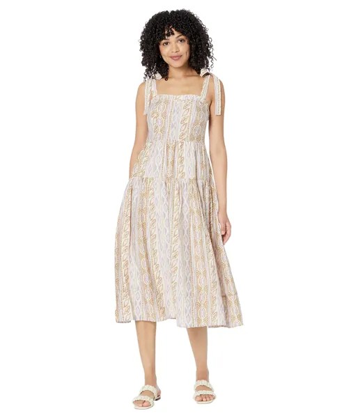 Платье MOON RIVER, Woven Printed Dress with Tied Straps