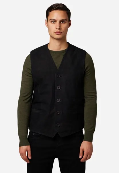 Кожаная куртка Ricano Vest 321, цвет schönem Nubuk Leder Schwarz