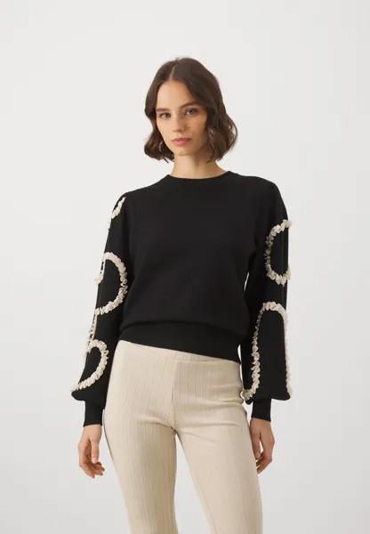 Свитшот Object OBJDIDI O NECK, цвет black/sandshell