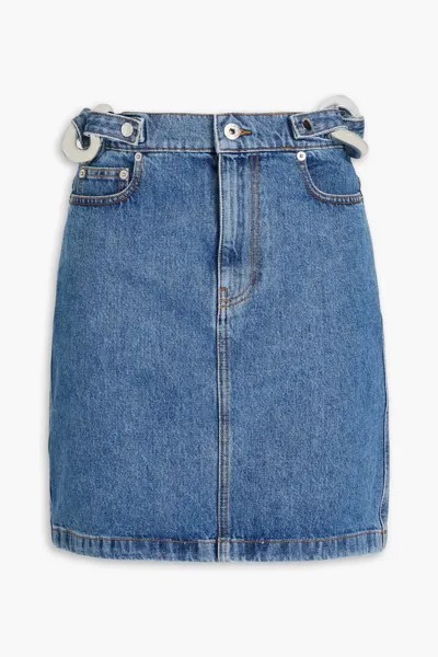 Украшенная джинсовая мини-юбка Jw Anderson, средний деним