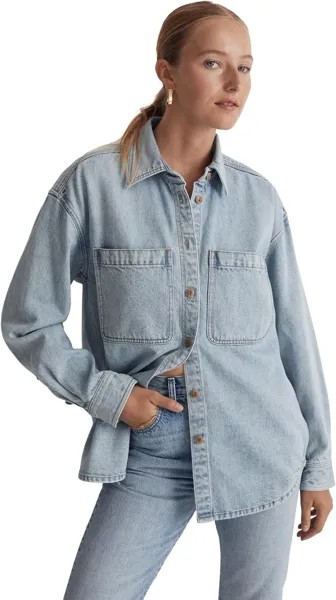 Рубашка Madewell Heavyweight Denim Oversized Button-Up Shirt in Derussey Wash, цвет Derussey Wash