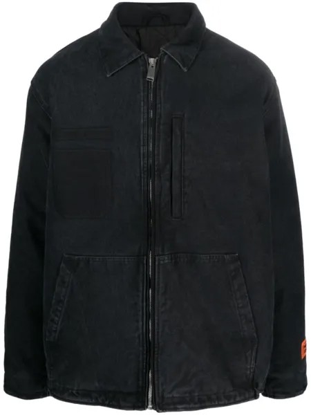 Heron Preston куртка-рубашка на молнии, черный