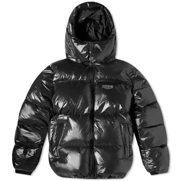 Нейлоновый пуховик Purple Brand, черный