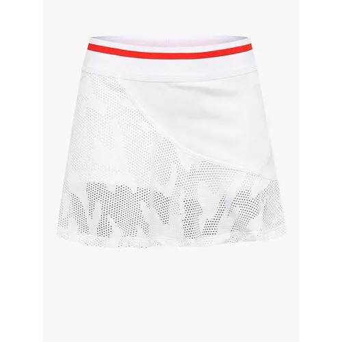 Теннисная юбка-шорты adidas, пояс на резинке, без карманов, размер 140, белый