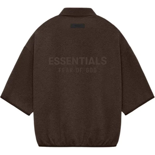Поло с рукавом 3/4 от Core Collection Fear Of God Essentials, цвет Chestnut/Heather Wood