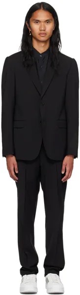 Черный костюм с остроконечными лацканами Emporio Armani