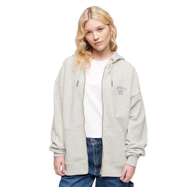 Худи Superdry Athletic Essential Oversized Z, бежевый