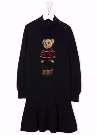 Ralph Lauren Kids трикотажное платье Polo Bear