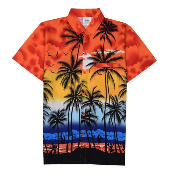 Рубашка Happy Bay The palms classic hawaiian, разноцветный