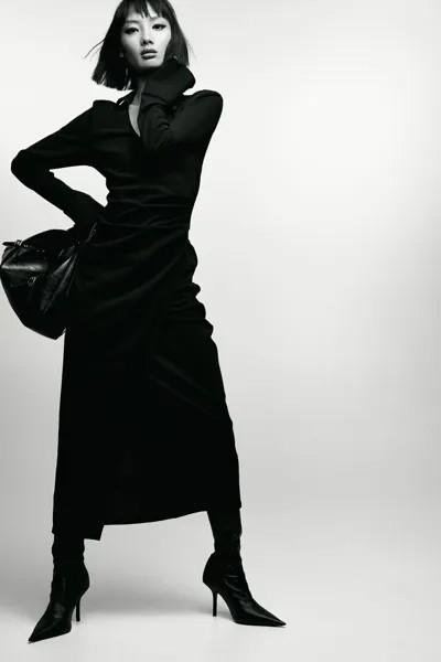 Платье из джерси с запахом H&M
