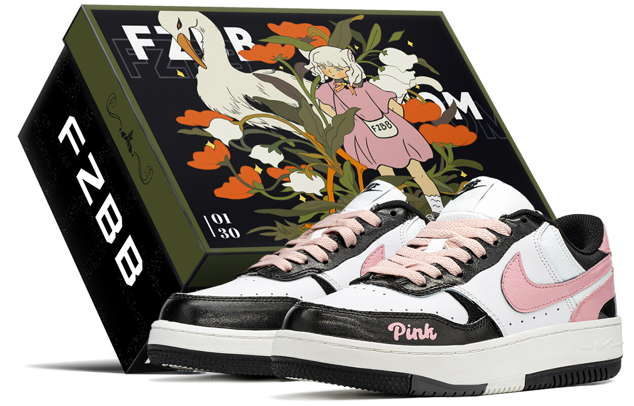 Кроссовки Nike Gamma Force Skateboarding Shoes Women's Low-top Black/pink, черный/розовый