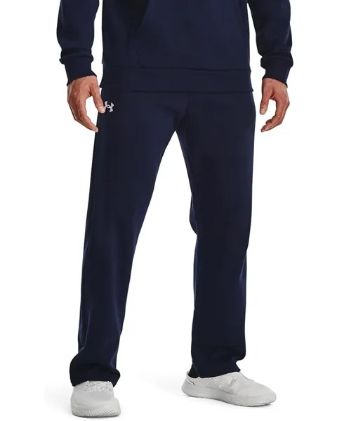 Брюки Under Armour Rival Fleece, цвет Midnight Navy/White
