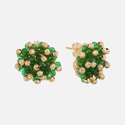 Серьги ELEMENT47, серебро, 925 проба, агат