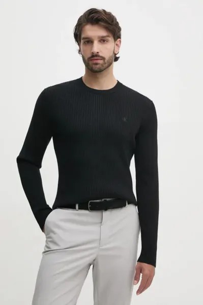 Хлопковый свитер Calvin Klein Jeans, черный