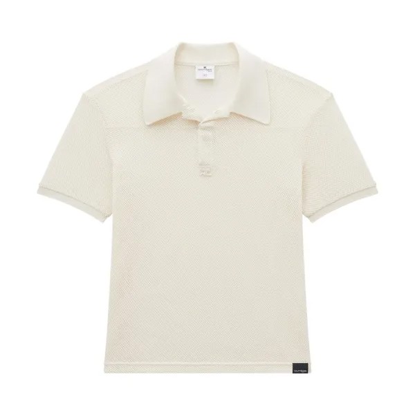 Поло Courrèges Mesh Short-Sleeve Polo, белый