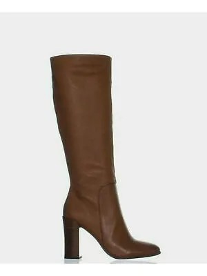 KENNETH COLE Женские коричневые кожаные сапоги на блочном каблуке с застежкой-молнией 8 M