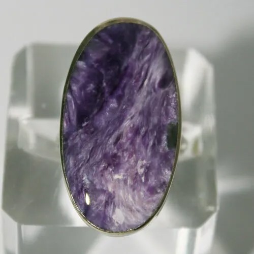 Кольцо True Stones, чароит, размер 18, фиолетовый