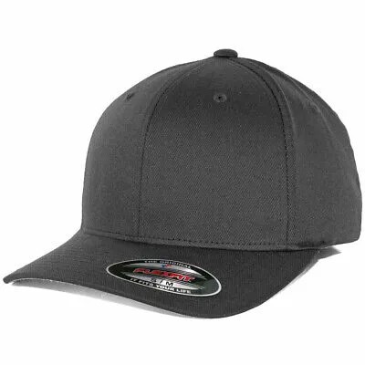 Flexfit Precurved Hat (темно-серый) Мужская пустая эластичная кепка