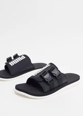 Черные шлепанцы Puma Wilo Lux-Черный