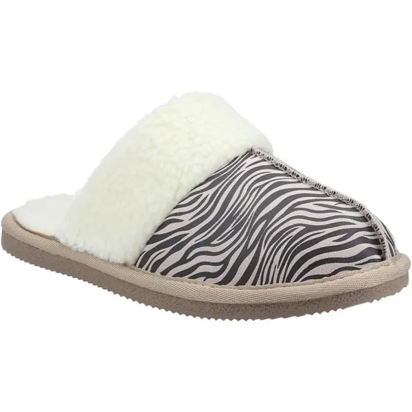 Женские замшевые тапочки arianna с рисунком зебры Hush Puppies, черный