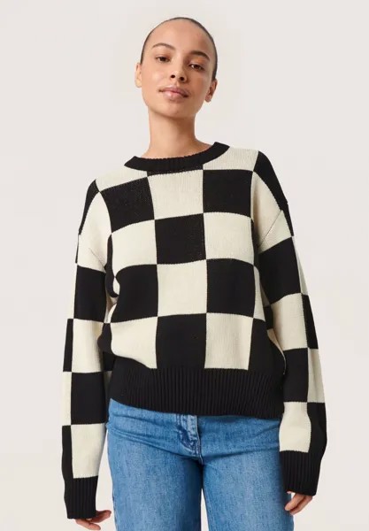Свитшот Soaked in Luxury SLCABBA ПУЛОВЕР LS, цвет black and white large check