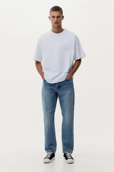 Прямые свободные джинсы H&M, синий