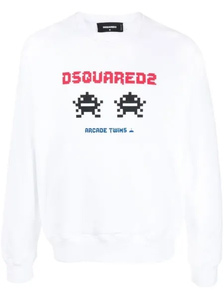 Dsquared2 Arcade Twins-print sweatshirt, белый