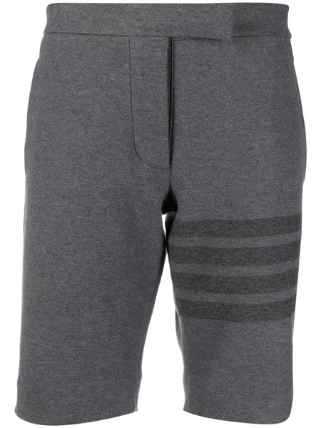 Thom Browne твиловые шорты с полосками 4-Bar