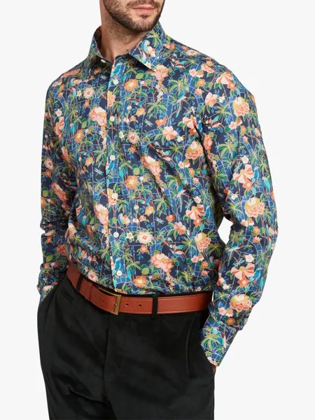 Рубашка консерватории из ткани Simon Carter Liberty, синий разноцветный