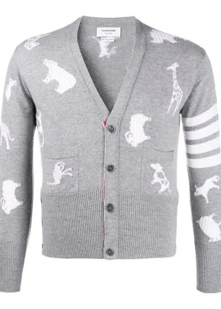Thom Browne жаккардовый кардиган Multi-Animal
