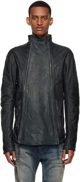 Эксклюзивная серая кожаная куртка SSENSE из конской кожи Boris Bidjan Saberi
