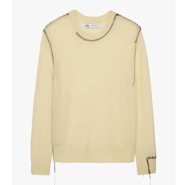 Джемпер Zara Topstitching Limited Edition, бежевый