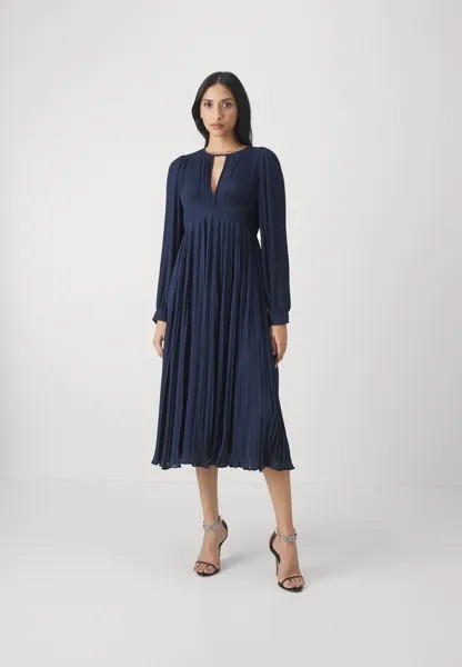 Элегантное платье Pleated MICHAEL Michael Kors, цвет midnight blue