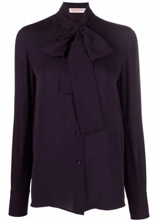 Valentino шелковая рубашка с бантом