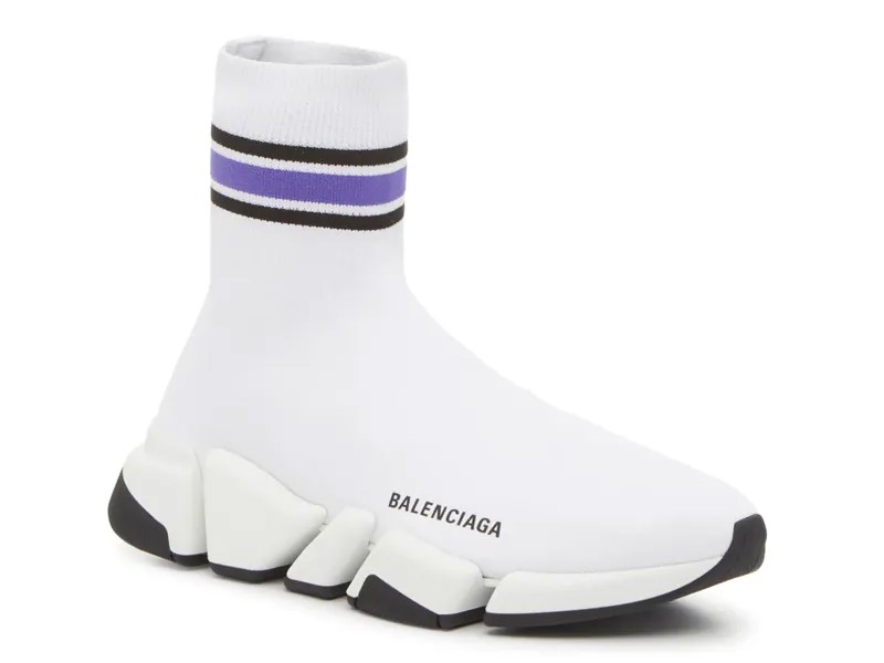 Кроссовки Speed 2.0 High-Top Sneaker Balenciaga, белый/мультиколор