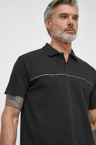 Хлопковое поло Tommy Jeans, черный