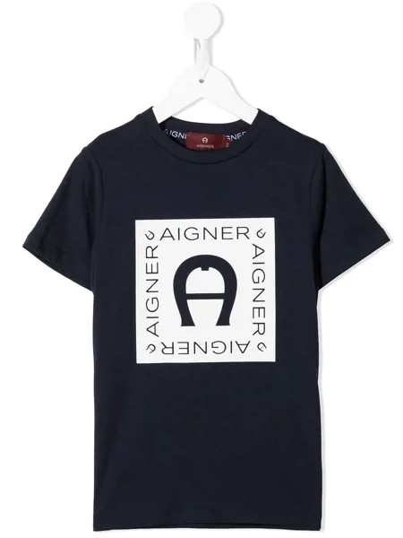 Aigner Kids футболка с логотипом