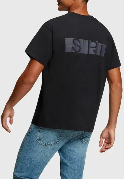 Футболка с принтом Esprit, черный