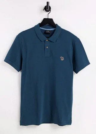 Бирюзовое поло с логотипом-зеброй PS Paul Smith-Зеленый цвет