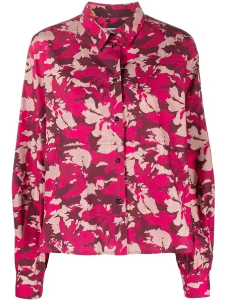 Woolrich рубашка с цветочным принтом, розовый